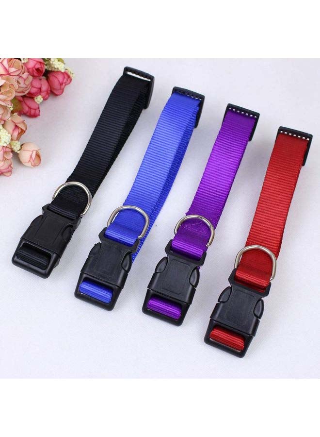 Plain Nylon Dog Collar Blue 12x3x1.5cm - Image 3