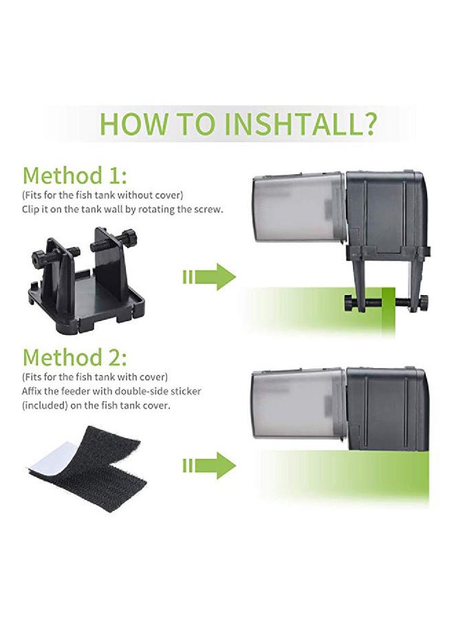 Fish Feeder Unit Black/Silver 21x8.3x8.6cm - Image 1