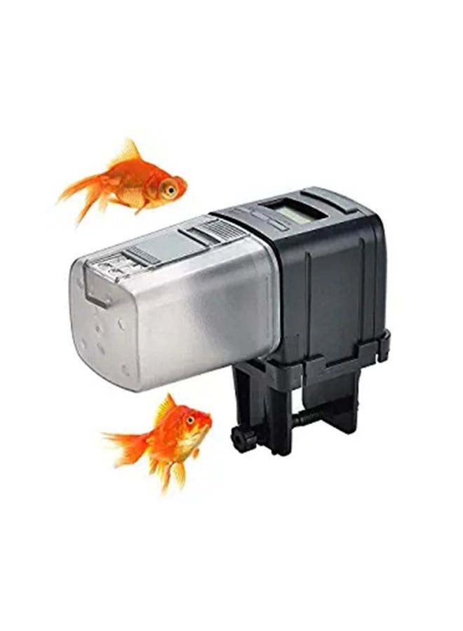 Fish Feeder Unit Black/Silver 21x8.3x8.6cm - Image 3