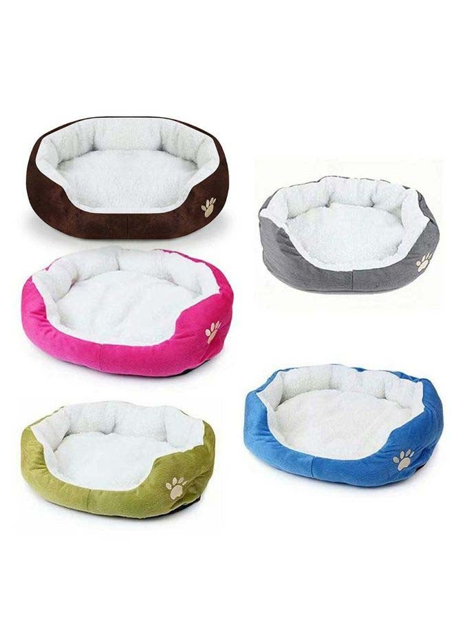 Round Oval Pet Bed Grey 28x28x4cm - Image 2