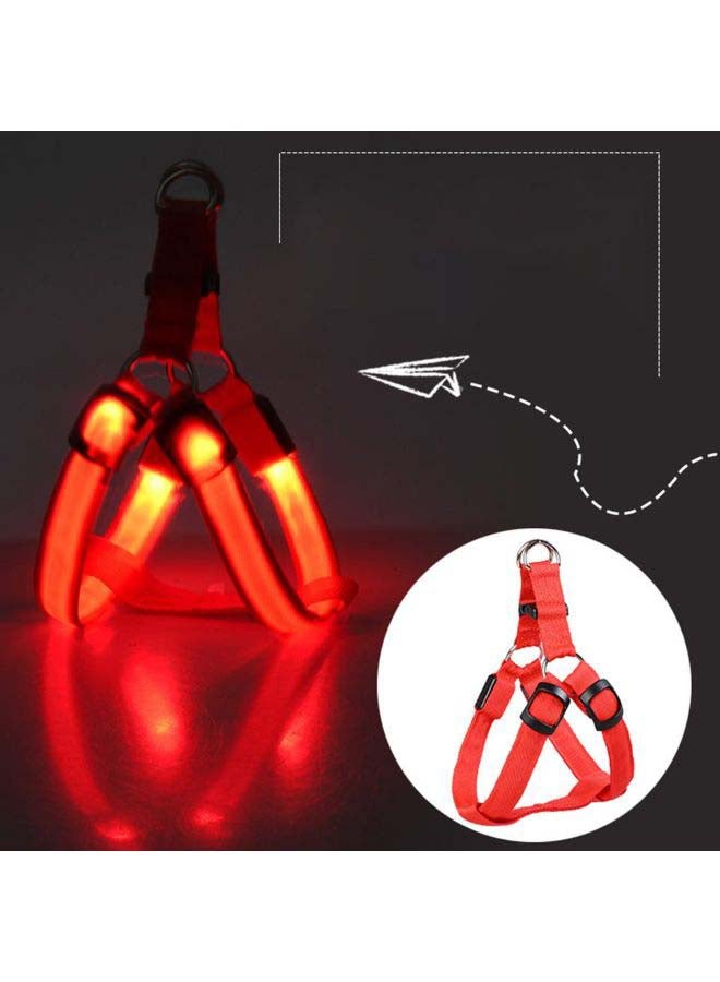 Generic LED Pet Harness Vest Rope Dog Chest Leash Red 15x15x1cm  - Image 2