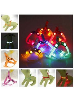 LED Pet Harness Vest Rope Dog Chest Leash Red 15x15x1cm - v1602493390/N40492631A_3