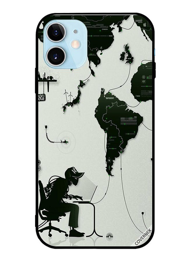 كوفرنيكس غطاء حماية واق لهاتف أبل آيفون 12 ميني أبيض/ أسود - Image 1