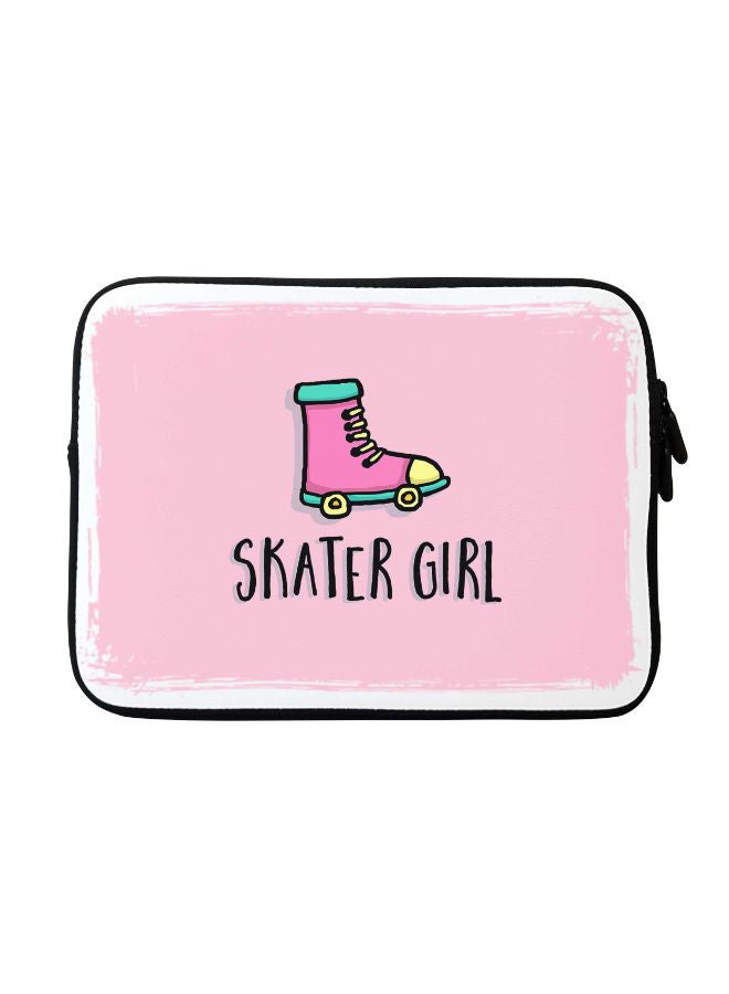 Stylizedd Skater Girl Printed Carrying Sleeve With Strap For Apple MacBook 15 inch Pink/White/Black - Image 1