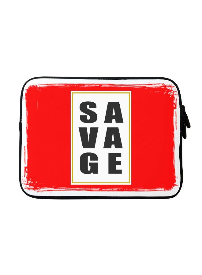 Stylizedd Savage Printed Carrying Sleeve With Strap For Apple MacBook 15 inch Red/White/Black - Image 1