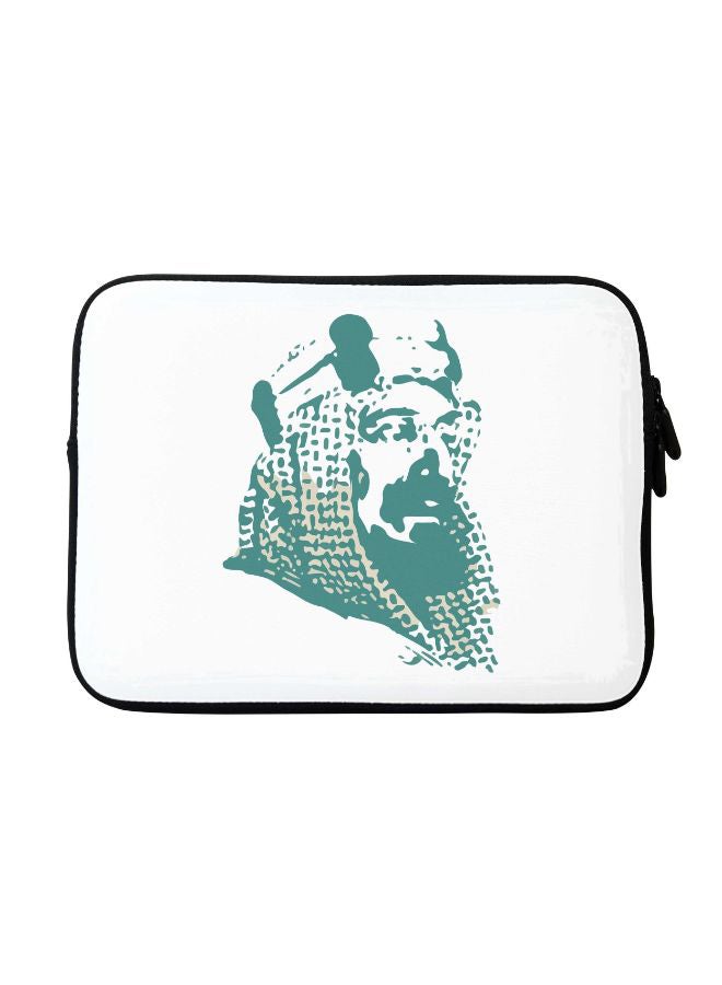 Stylizedd Al Saud Print Printed Carrying Sleeve With Strap For Apple MacBook 15 inch White/Green/Black 