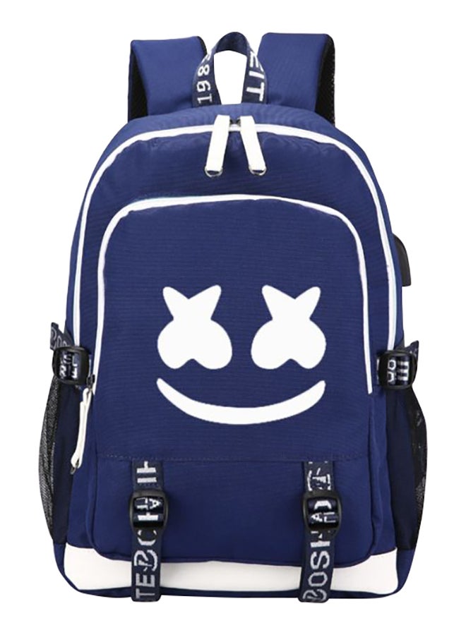 Generic Marshmello Luminous Schoolbag Backpack Blue/White Best