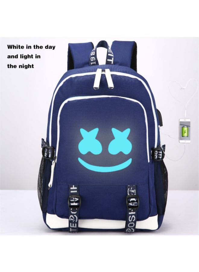 Marshmello Luminous Schoolbag Backpack Blue/White - Image 2