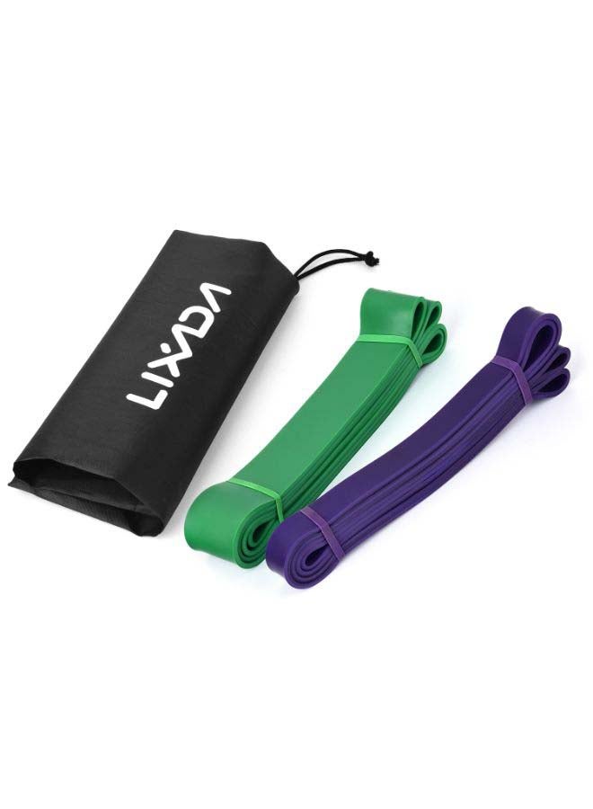 2-Piece Pull Up Resistance Loop Exercise Workout Band 30 x 5cm - Image 2