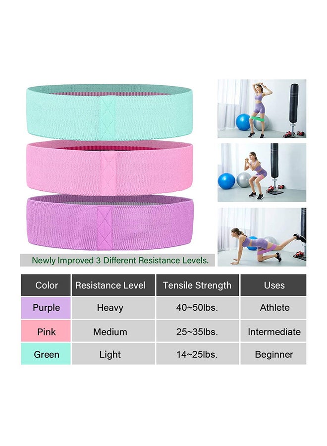 3-Piece Resistant Exercise Band Set 15x3.15inch - Image 3