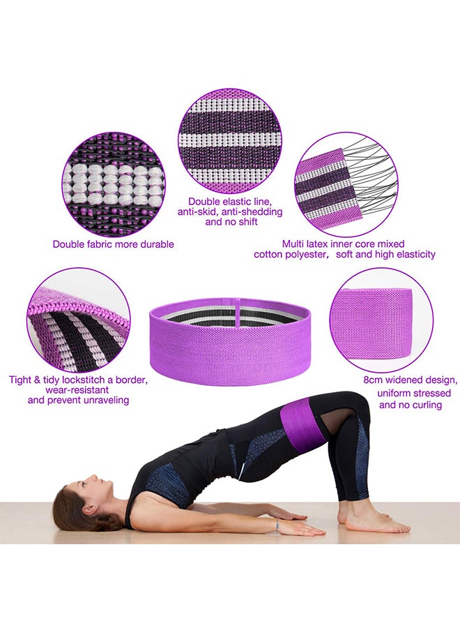3-Piece Resistant Exercise Band Set 14.5x3.3inch - Image 2