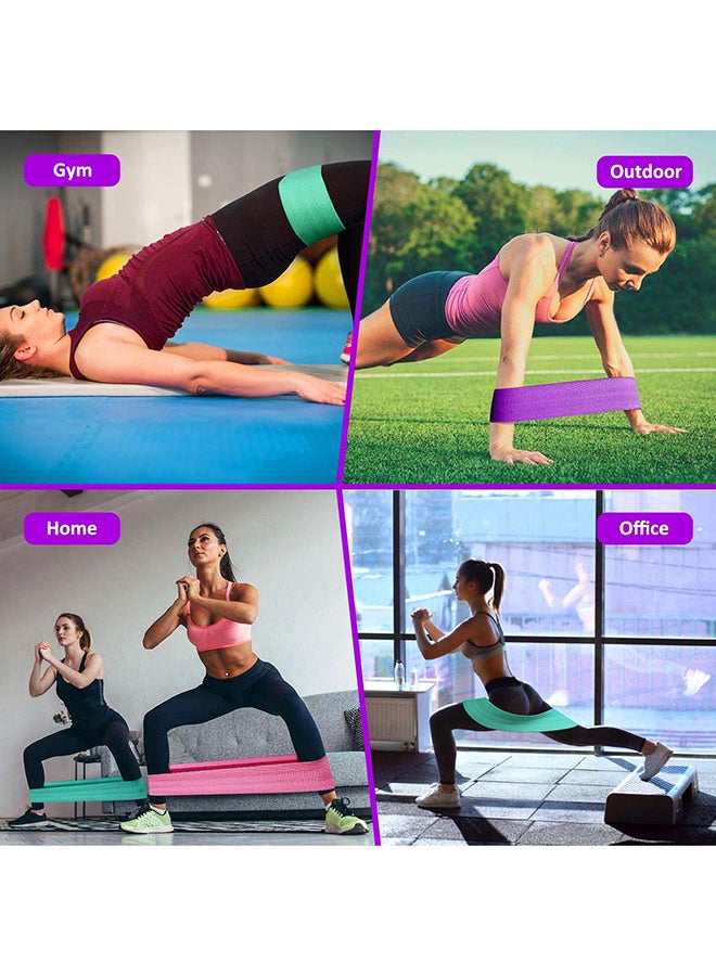 3-Piece Resistant Exercise Band Set 14.5x3.3inch - Image 4