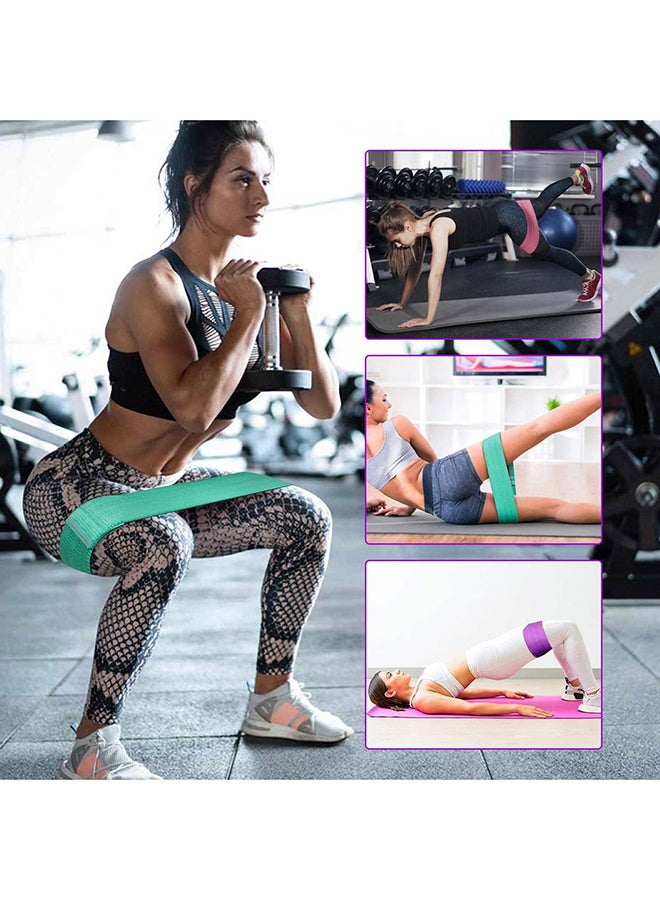 3-Piece Resistant Exercise Band Set 14.5x3.3inch - Image 5