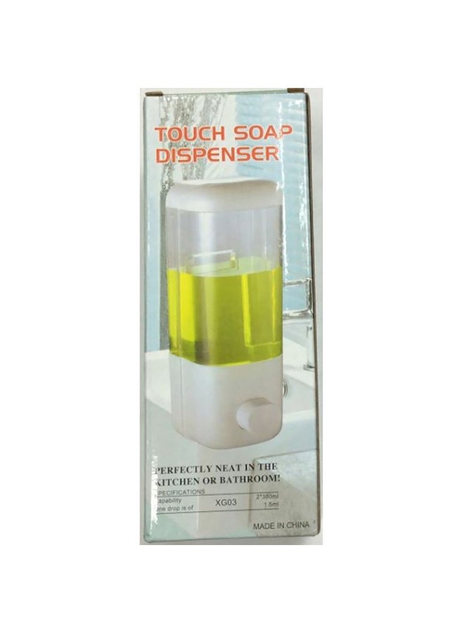 موزع صابون باللمس شفاف/ أبيض 500ملليلتر