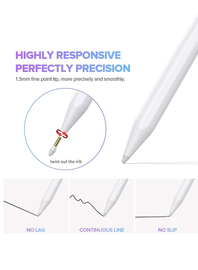 Generic - Stylus Pen For iPad With Palm Rejection White - Image 1
