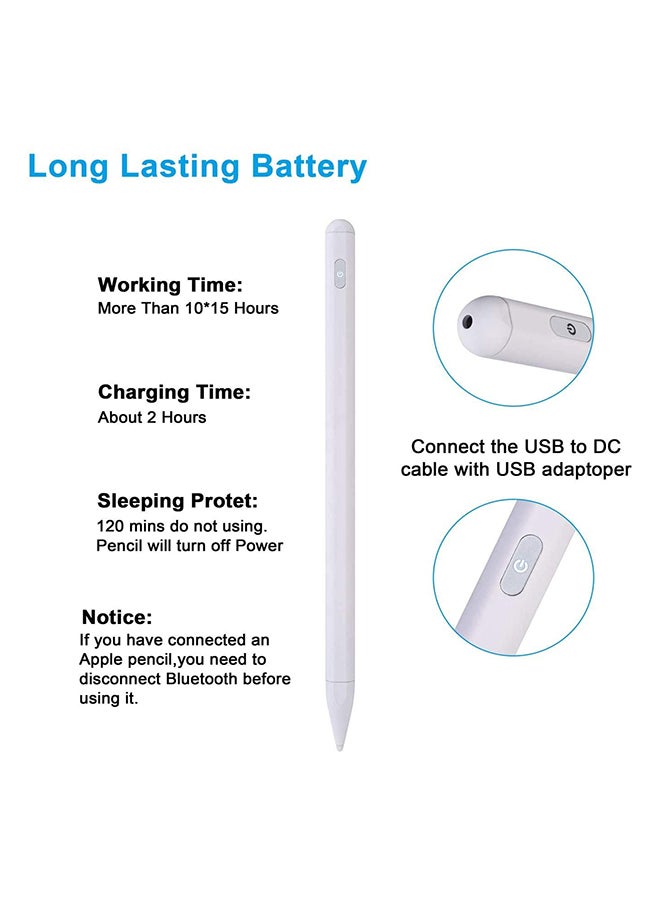 Generic - Stylus Pen For iPad With Palm Rejection White - Image 1