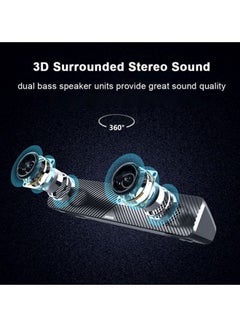 صدى ساوند بار ستيريو USB V-108 أسود  - Image 4