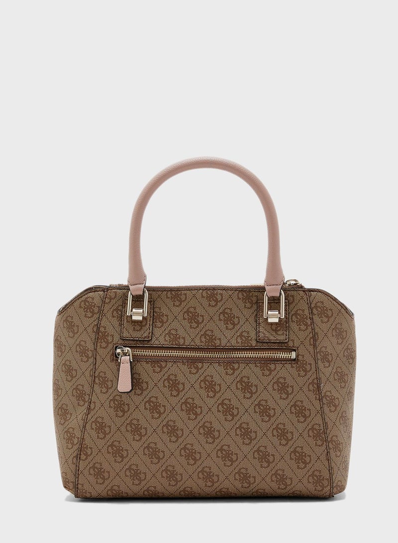 GUESS - Candace Society Satchel Brown - Image 1