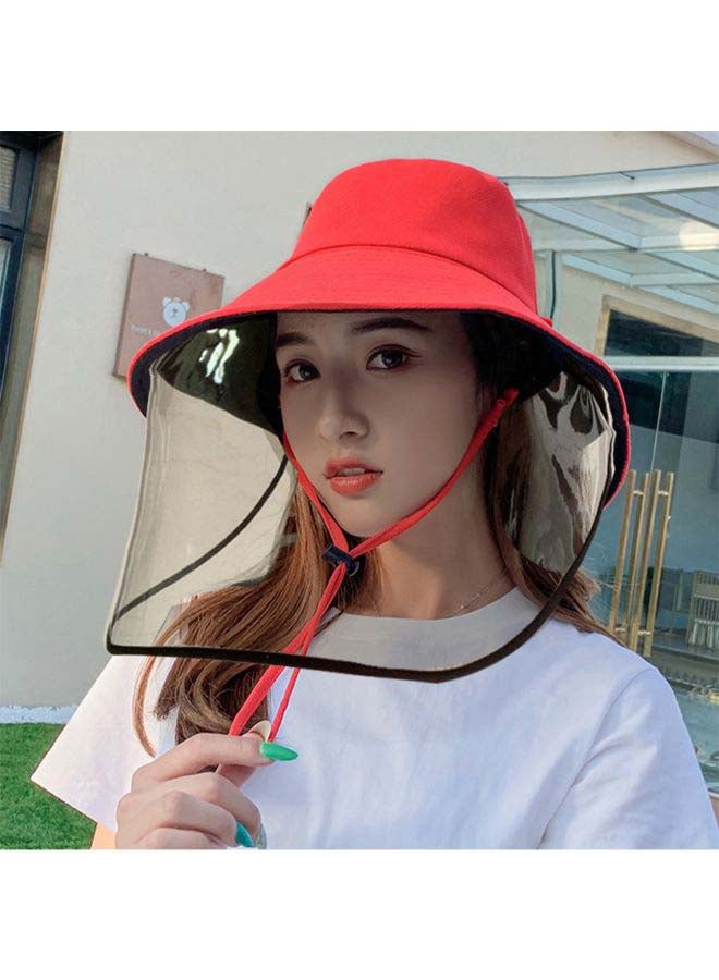 Single Colored Bucket Hat Red - Image 3
