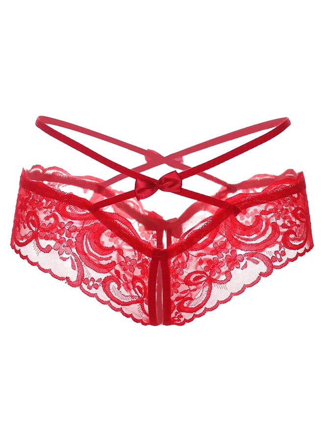 Mini Cute Bowknot Brief Red