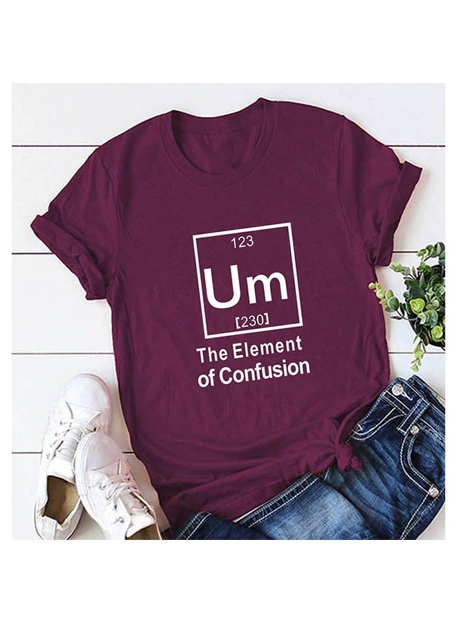 Cotton Cool T-Shirt Burgundy  - Image 2