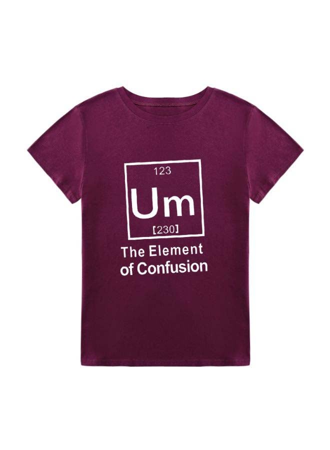 Cotton Cool T-Shirt Burgundy  - Image 1