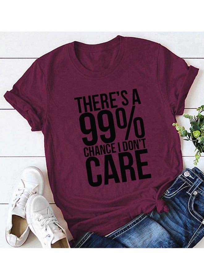 Cotton Cool T-Shirt Burgundy  - Image 1
