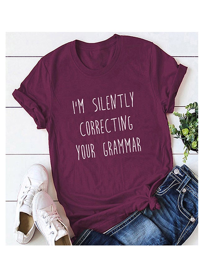 Cotton Cool T-Shirt Burgundy - Image 2