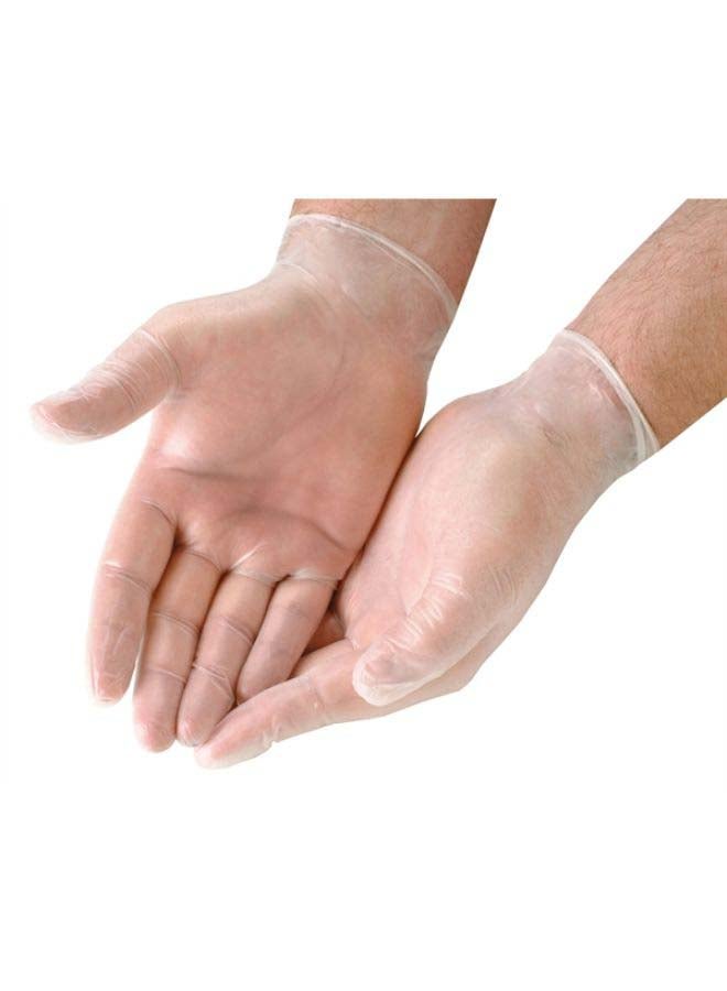 قفازات من الفينيل من 100 قطعة . شفاف  - Image 2