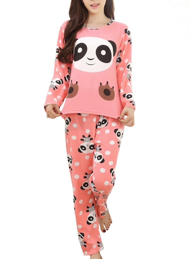 Beauenty Sweet Cute Panda Pajama Set Pink/White  - Image 1