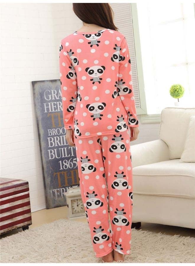 Beauenty Sweet Cute Panda Pajama Set Pink/White  - Image 2