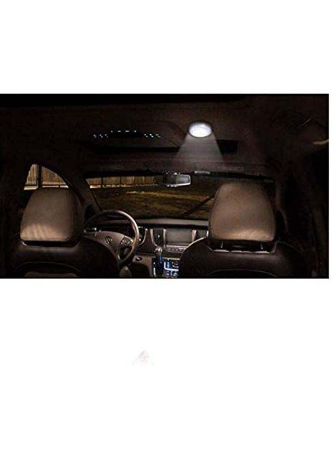 مجموعة من 4 مصابيح بإضاءة LED لاسلكية تعمل بالبطارية وبالضغط. فضي 6.8سم  - Image 2