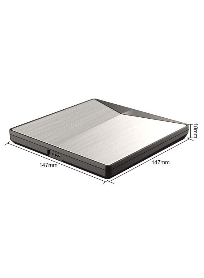 Generic - Ultra-slim External DVD Drive USB3.0 Drive for PC for Mac DVD + Rewritable 3 x 17cm Multicolour - Image 1