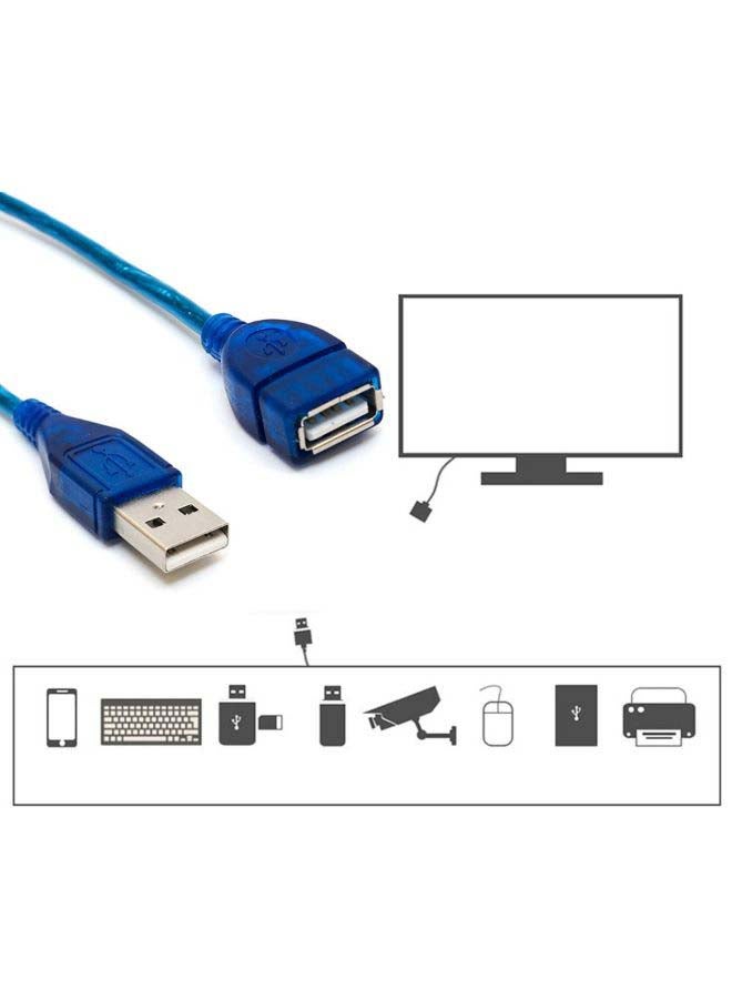 وصلة كابل بمنفذ USB 2.0 من USB 2.0 ذكر إلى USB 2.0 أنثى بطول 1/1.5/2/3 متر أزرق - Image 2