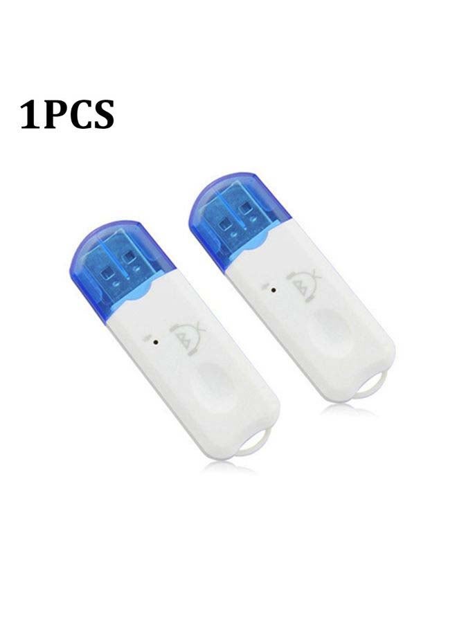 محول مستقبل صوت لاسلكي مزود بمنفذ USB للسيارة مع مكبر صوت أبيض - Image 2