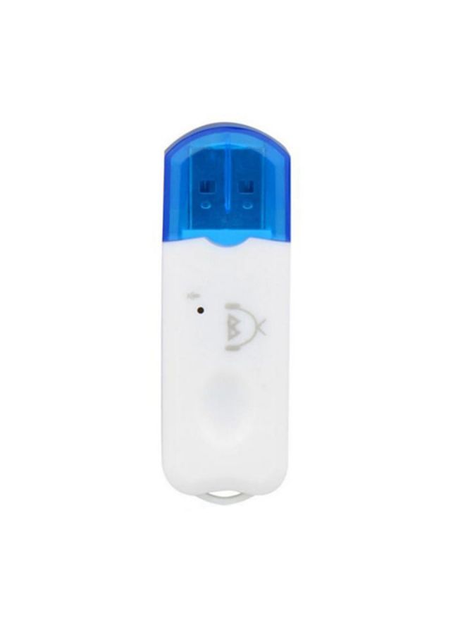 محول مستقبل صوت لاسلكي مزود بمنفذ USB للسيارة مع مكبر صوت أبيض - Image 1