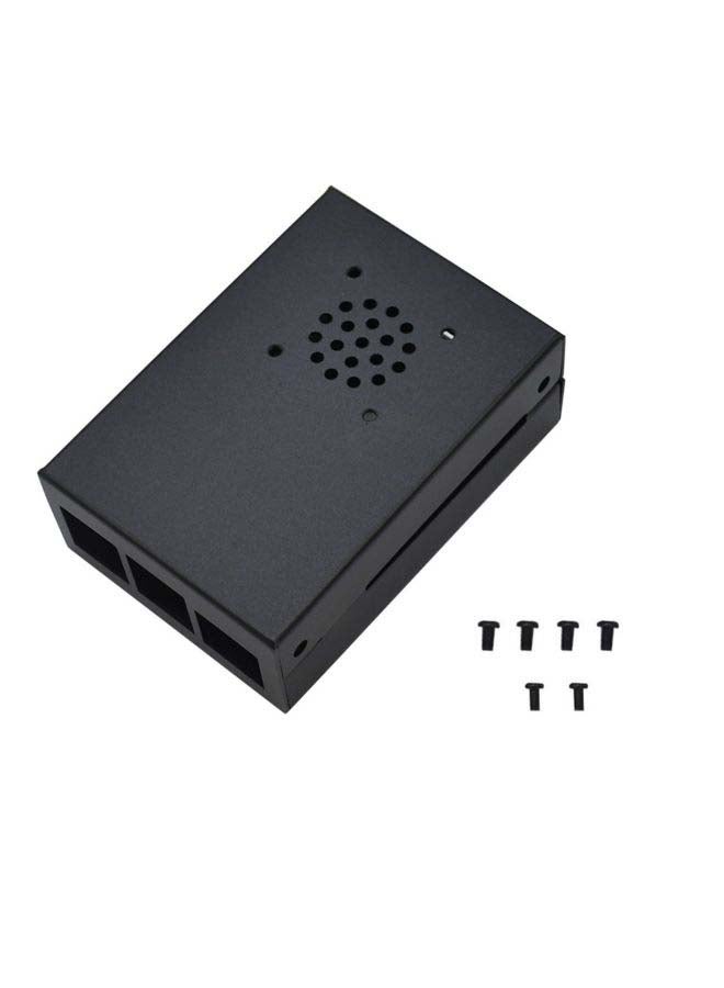 Generic - Fit For Raspberry Pi 4 Metal Enclosure Protective Box Shell Case Replacement Black - Image 1
