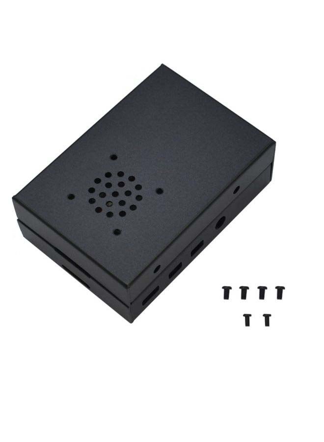 Generic - Fit For Raspberry Pi 4 Metal Enclosure Protective Box Shell Case Replacement Black - Image 1