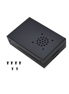 Fit For Raspberry Pi 4 Metal Enclosure Protective Box Shell Case Replacement Black