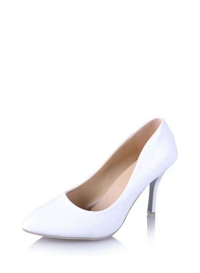Pumps Elegant Faddish Thin Heel Shoes White - Image 2