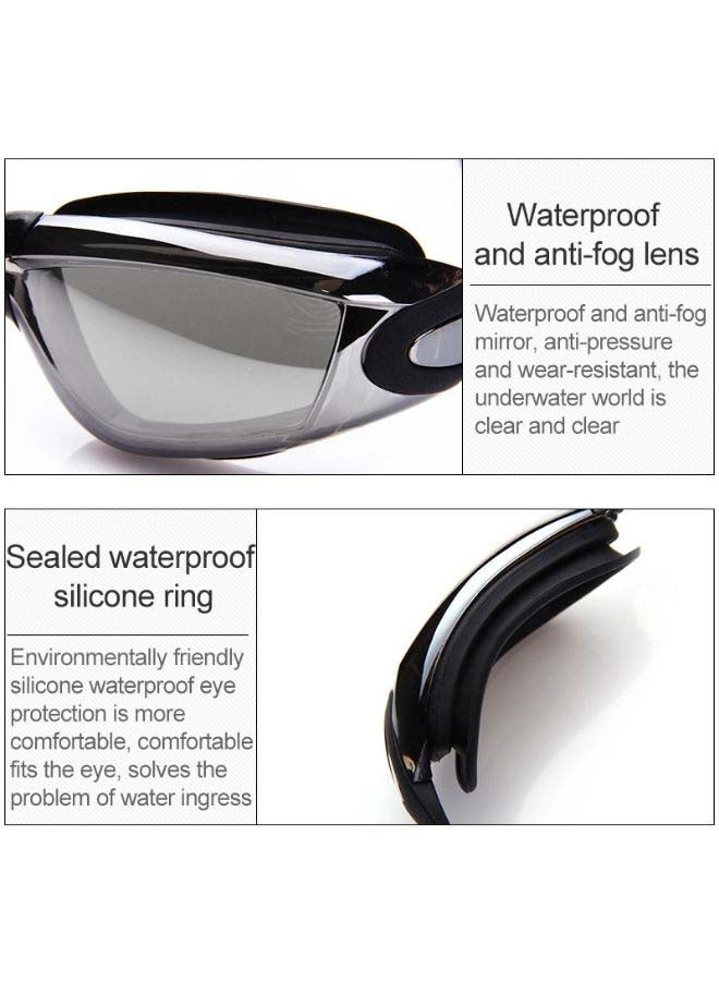 Generic - 5-Piece Fogproof Swimming Goggles With Swimming Cap And Earplug Set 20x4x15cm - Image 1