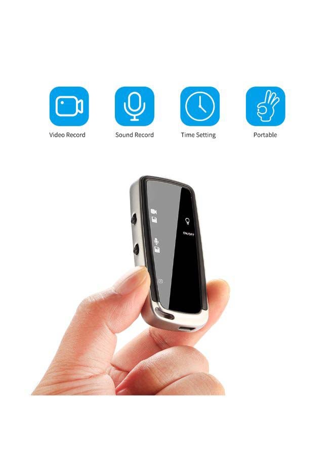 Portable Mini Camera 480P Digital Voice Video Recorder Camcorder Noise Reduction for Lectures Classes Business Meetings Interviews Black