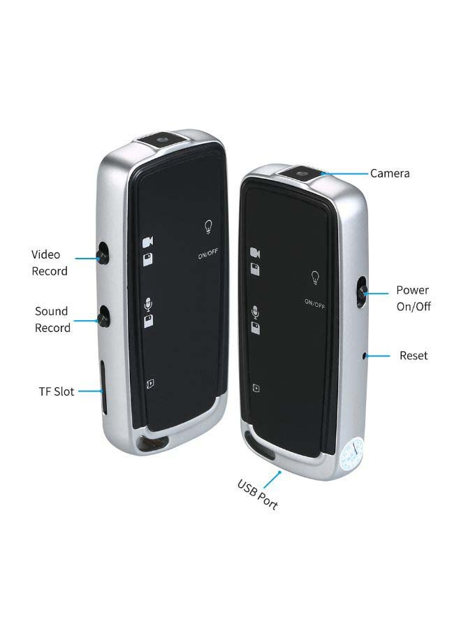 Portable Mini Camera 480P Digital Voice Video Recorder Camcorder Noise Reduction for Lectures Classes Business Meetings Interviews Black