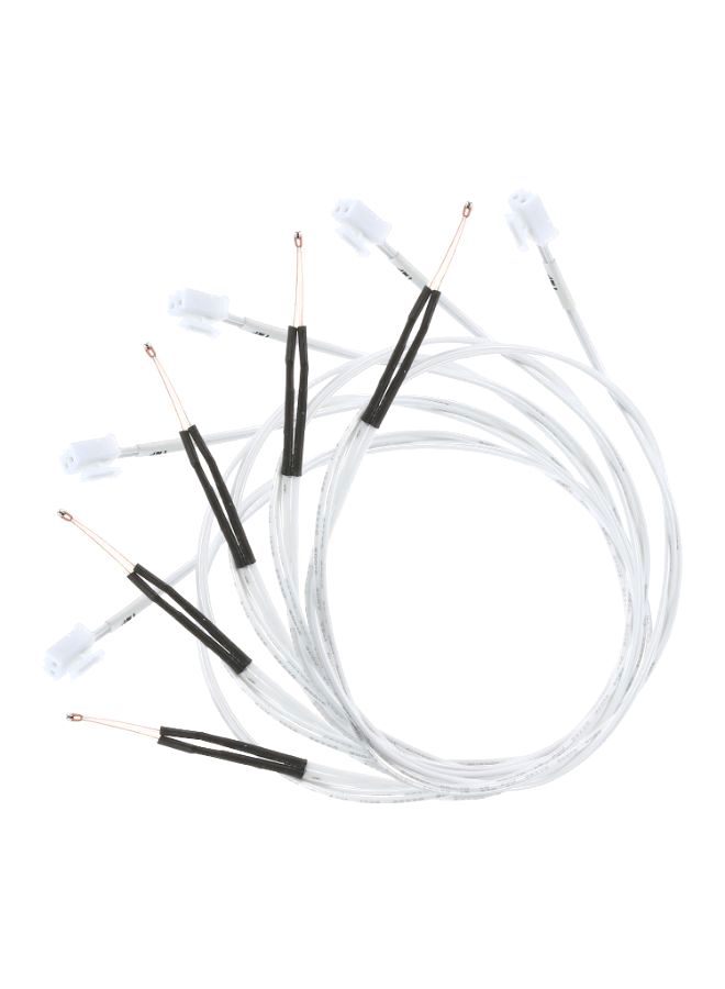 Generic - 5pcs NTC 3950 Thermistor Sensor 100K Ohm with 0.5 Meter Wiring Cable and Pin Head Compatible with Anet ET4 ET4X ET4PRO 3D Printer White - Image 1