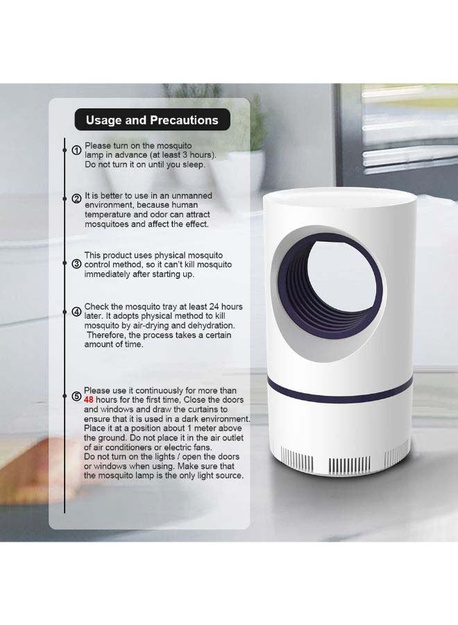 Generic USB Electric Mosquito Killer Lamp White/Black  - Image 2