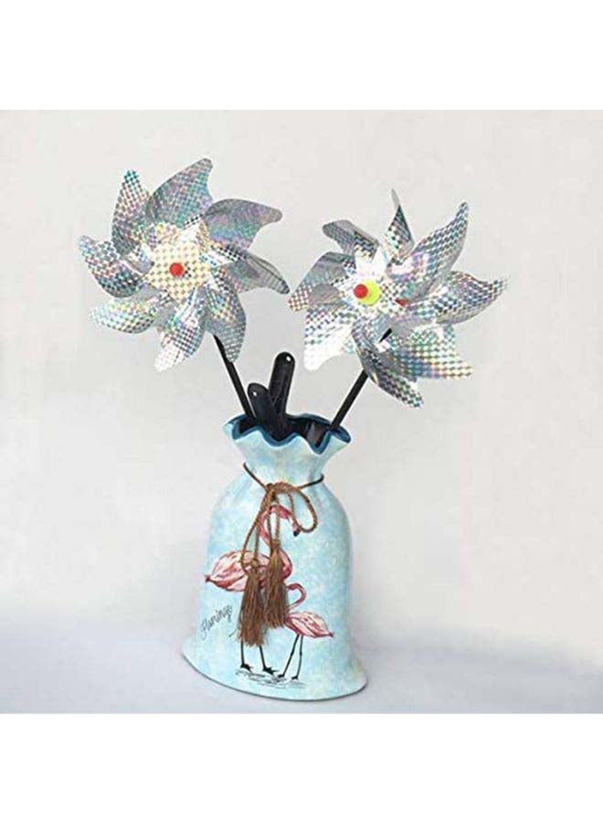 10Pcs Bird Repellent Pinwheel Reflective Sparkly Pin Wheels Protect Garden Plant Flower Bird Rpellent Windmill Garden Decoration multicolour 8.00*1.00*8.00cm - Image 2