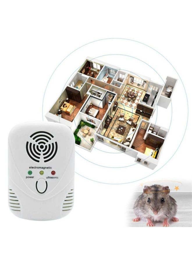 Generic - Ultrasonic Mouse Repeller Killer Cockroach Trap Insect Rats Pest Control white 10 * 7 * 7cm - Image 1
