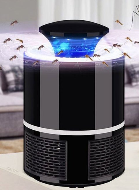 مصباح LED ليلي إلكتروني قاتل للبعوض مزود بمنفذ USB أسود 13 * 13 * 19سم