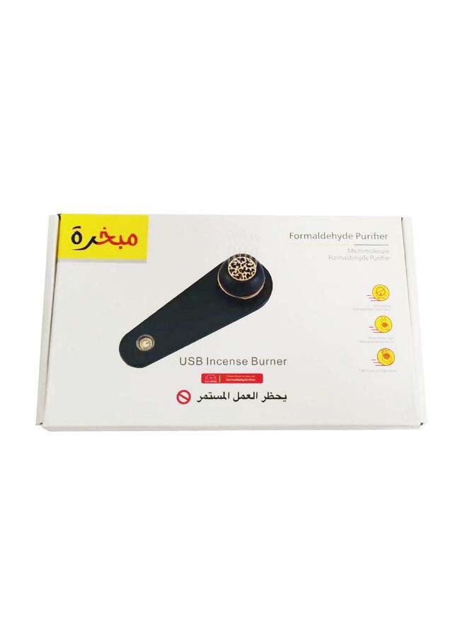 جهاز حرق بخور مع USB أسود 14.5x5.5x5.8سم - Image 3