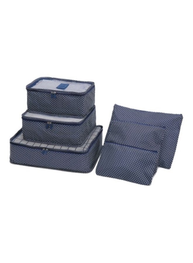 6-Piece Luggage Travel Organizer Bag Set Deep Blue - Image 1